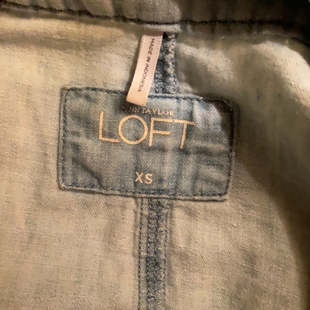 Light Blue Linen / Cotton Drawstring Jacket - Picture 2 of 5
